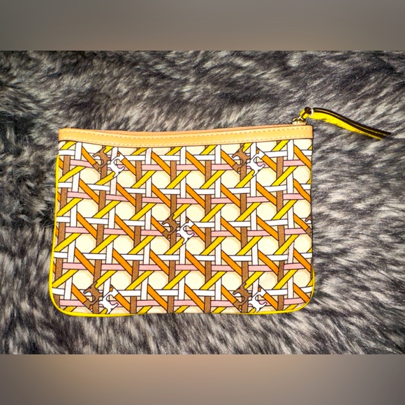 Tory Burch Reverie Floral Print Canvas Pouch - Picture 2 of 3